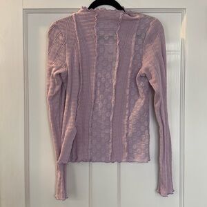 Womens Violet Thermal Free People Shirt Size M NWT